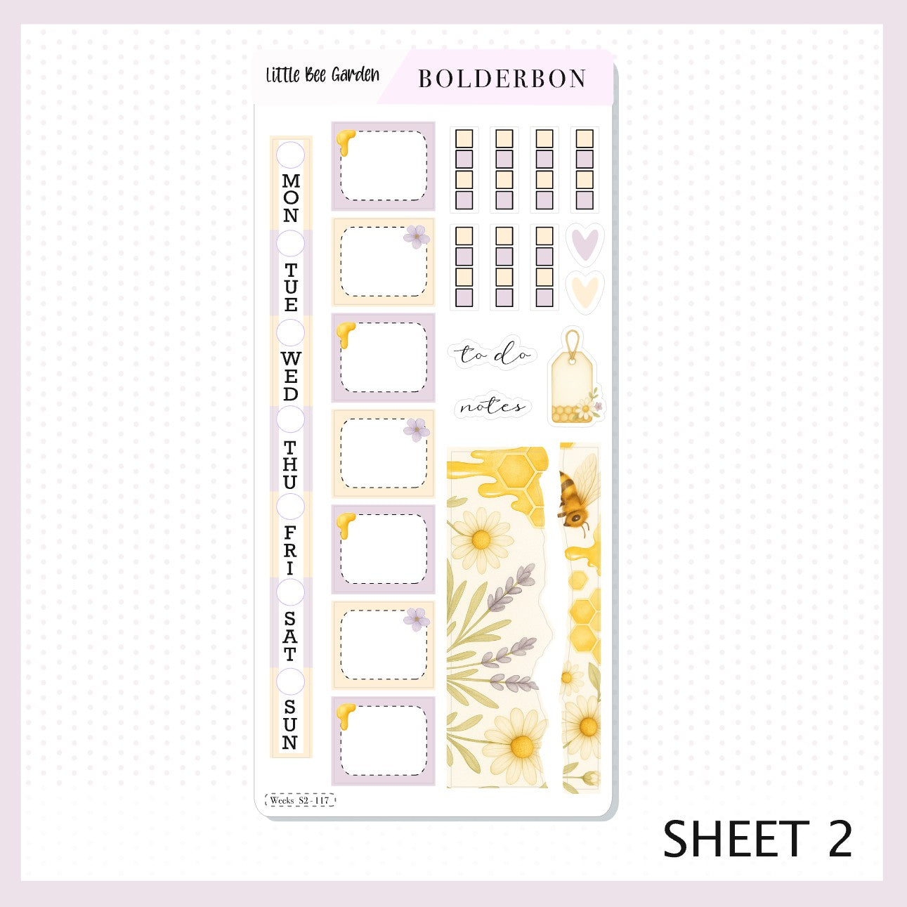 LITTLE BEE GARDEN Hobonichi Weeks || Bees, Florals & Cozy Farmhouse Vibe, Weekly Planner Sticker Kit