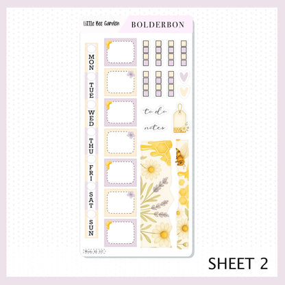 LITTLE BEE GARDEN Hobonichi Weeks || Bees, Florals & Cozy Farmhouse Vibe, Weekly Planner Sticker Kit