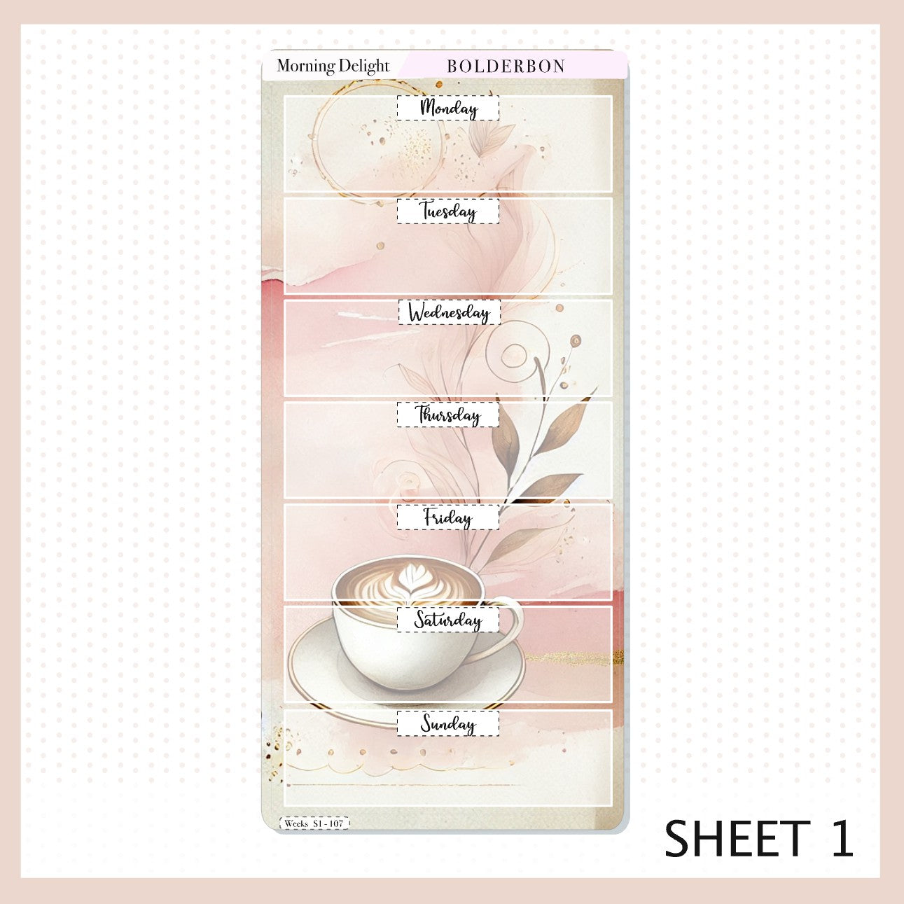 MORNING DELIGHT Hobonichi Weeks || Planner Sticker Kit