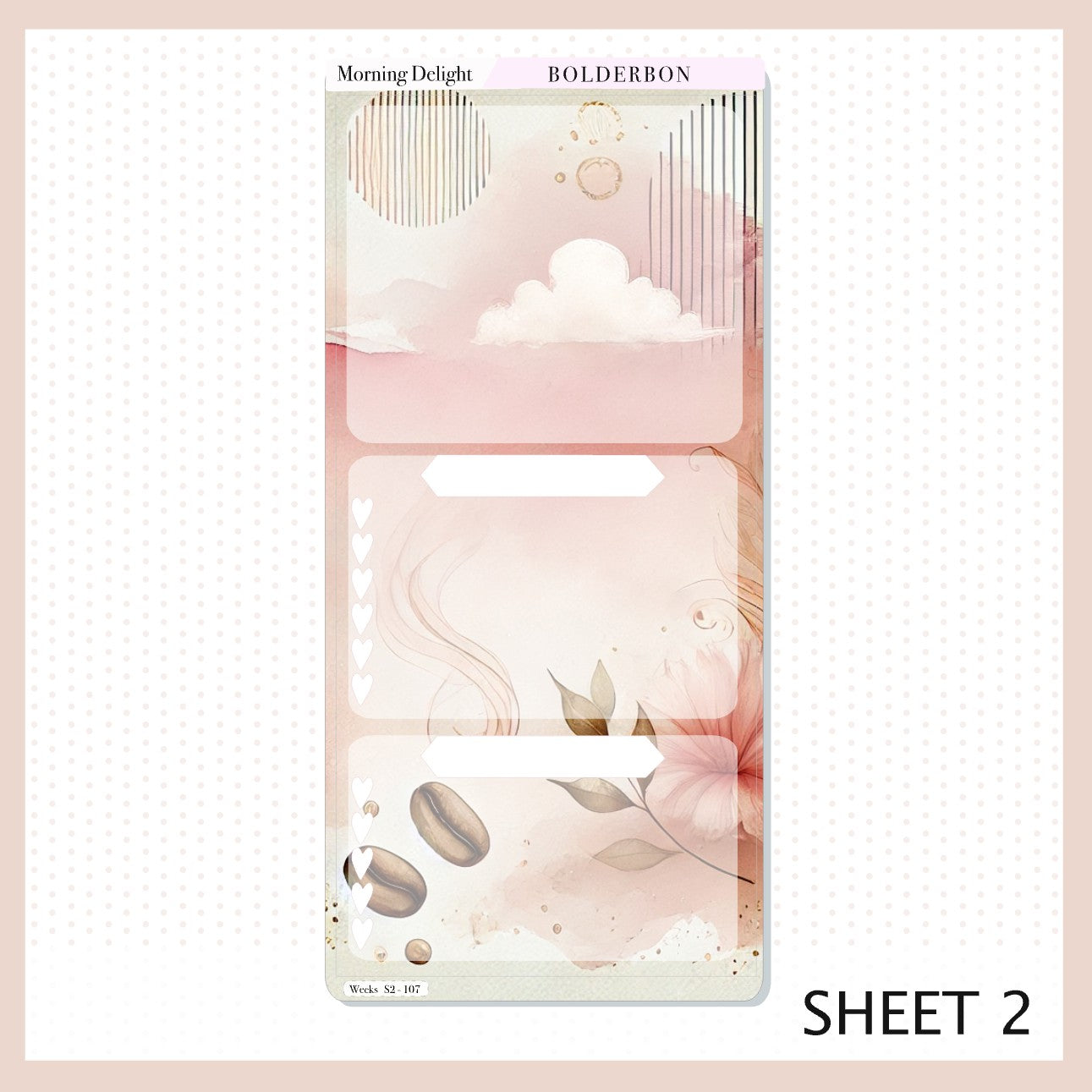 MORNING DELIGHT Hobonichi Weeks || Planner Sticker Kit