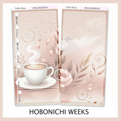 COFFEE HOUSE Hobonichi Weeks || Planner Sticker Kit