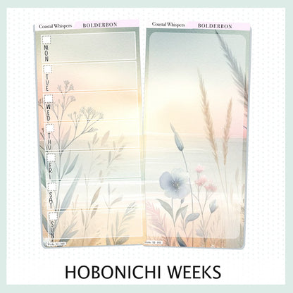 COASTAL WHISPERS Hobonichi Weeks || Planner Sticker Kit