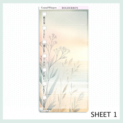 COASTAL WHISPERS Hobonichi Weeks || Planner Sticker Kit