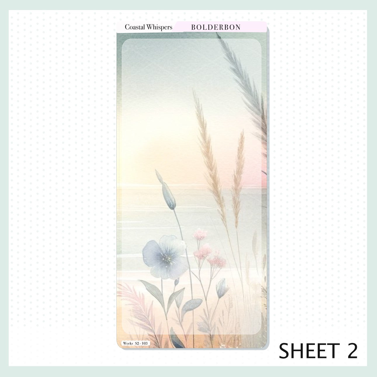 COASTAL WHISPERS Hobonichi Weeks || Planner Sticker Kit