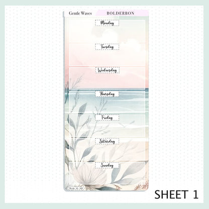 GENTLE WAVES Hobonichi Weeks || Planner Sticker Kit