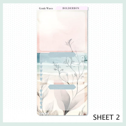 GENTLE WAVES Hobonichi Weeks || Planner Sticker Kit