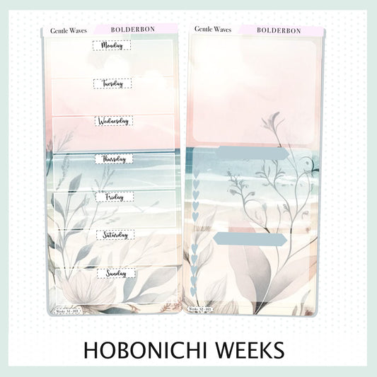 GENTLE WAVES Hobonichi Weeks || Planner Sticker Kit