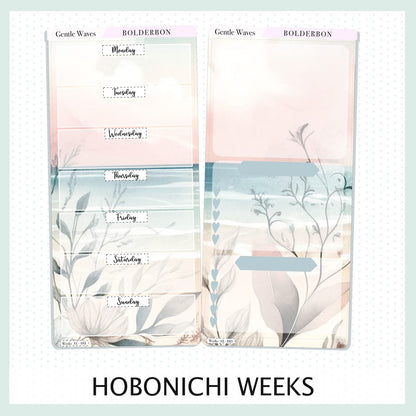 GENTLE WAVES Hobonichi Weeks || Planner Sticker Kit