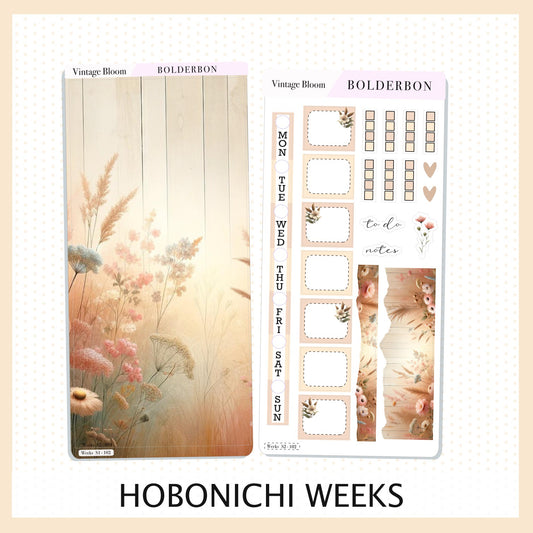 VINTAGE BLOOM Hobonichi Weeks || Planner Sticker Kit