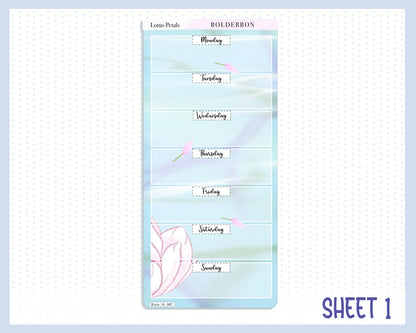 LOTUS PETALS || Hobonichi Weeks Planner Sticker Kit