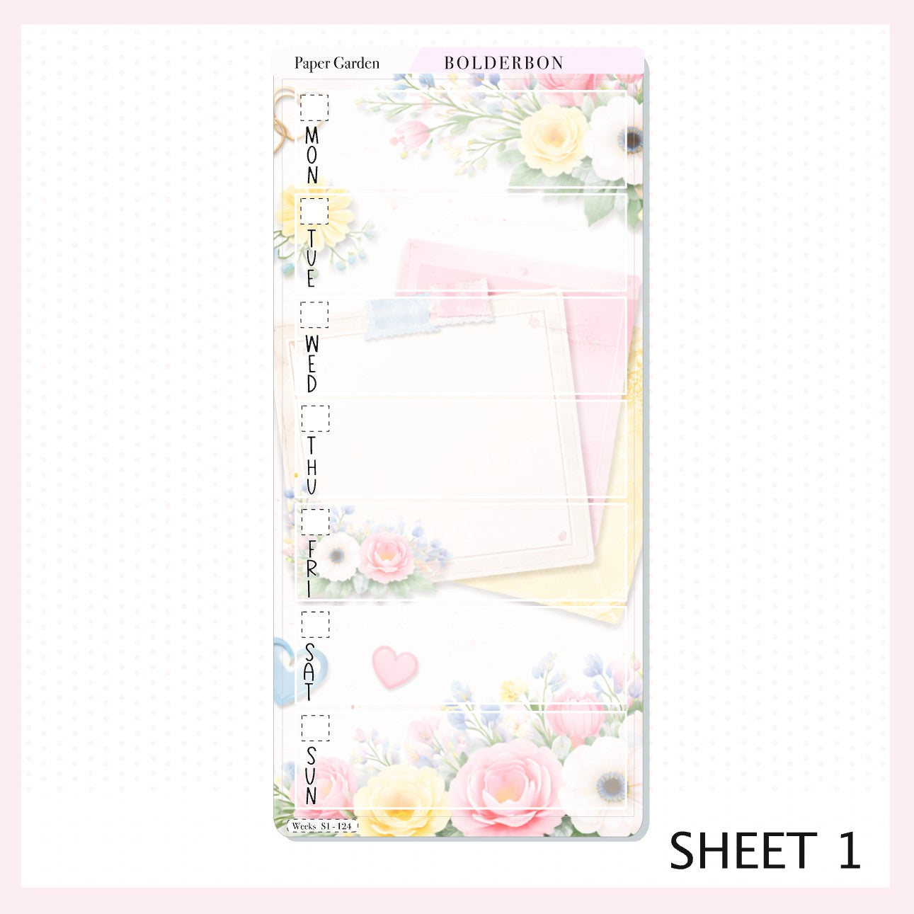 PAPER GARDEN || Full Page Hobonichi Weeks Sticker Kit