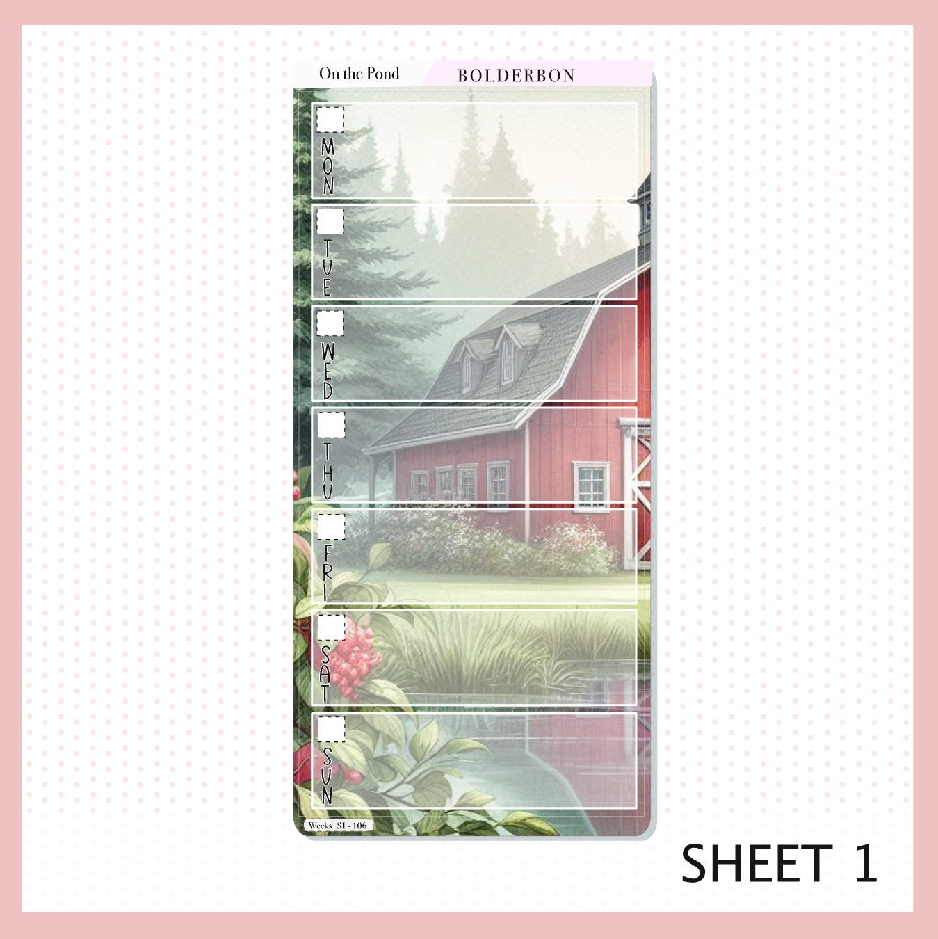 ON THE POND Hobonichi Weeks || Planner Sticker Kit