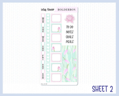 LOTUS FLOWER || Hobonichi Weeks Planner Sticker Kit