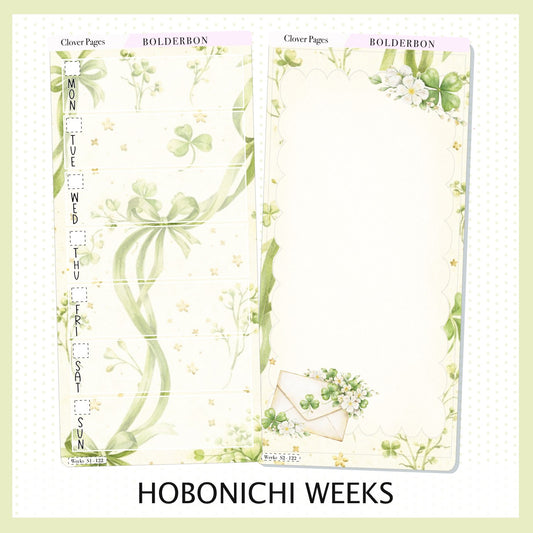 CLOVER PAGES Hobonichi Weeks Kit || Full Page Stickers