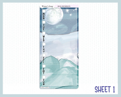 WINTERS SONG Hobonichi Weeks || Weekly Planner Sticker Kit