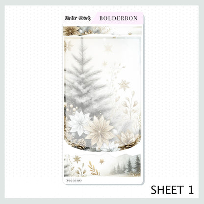WINTER WOODS Hobonichi Weeks || Planner Sticker Kit