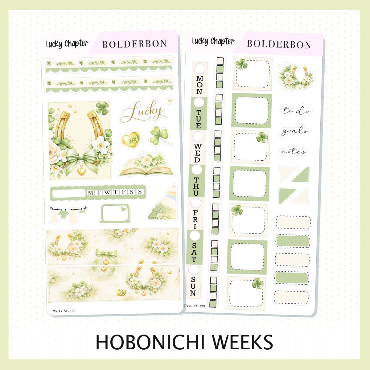 LUCKY CHAPTER || Hobonichi Weeks Sticker Kit – Bolderbon