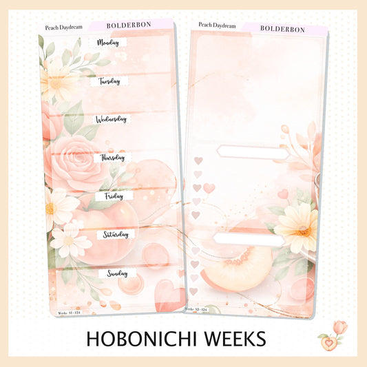 PEACH DAYDREAM || Hobonichi Weeks Sticker Kit