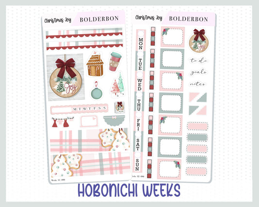 CHRISTMAS JOY Hobonichi Weeks || Weekly Planner Sticker Kit