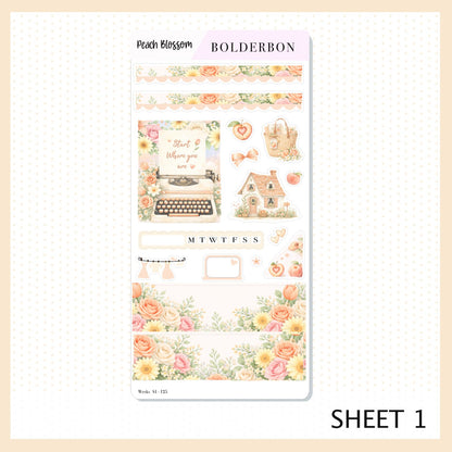 PEACH BLOSSOM || Hobonichi Weeks Sticker Kit