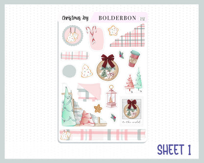 CHRISTMAS JOY Journal Sticker Kit || Fall Stickers, Autumn Stickers, Journaling Stickers, Book Stickers