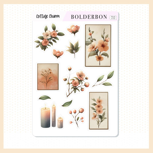 FLORAL Journal Stickers || Cottage Charm