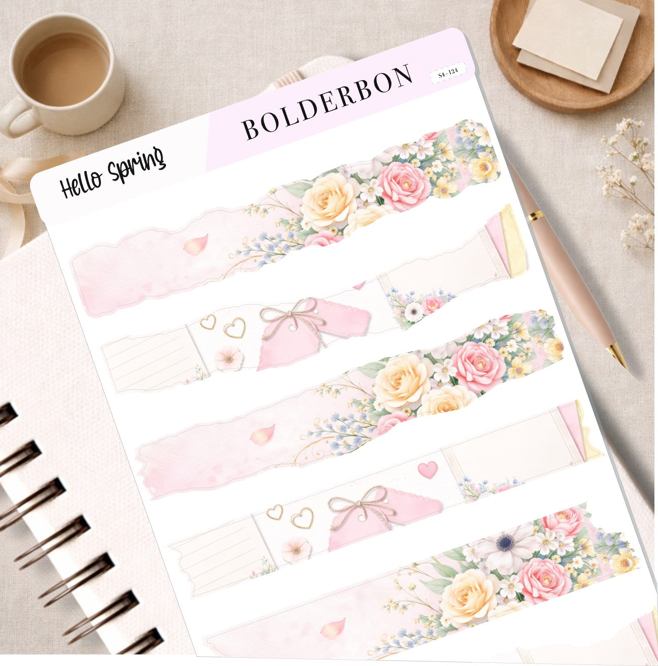 HELLO SPRING || Washi Journal Stickers