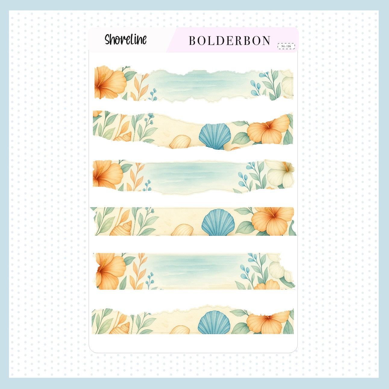 SHORELINE || Washi Journal Stickers