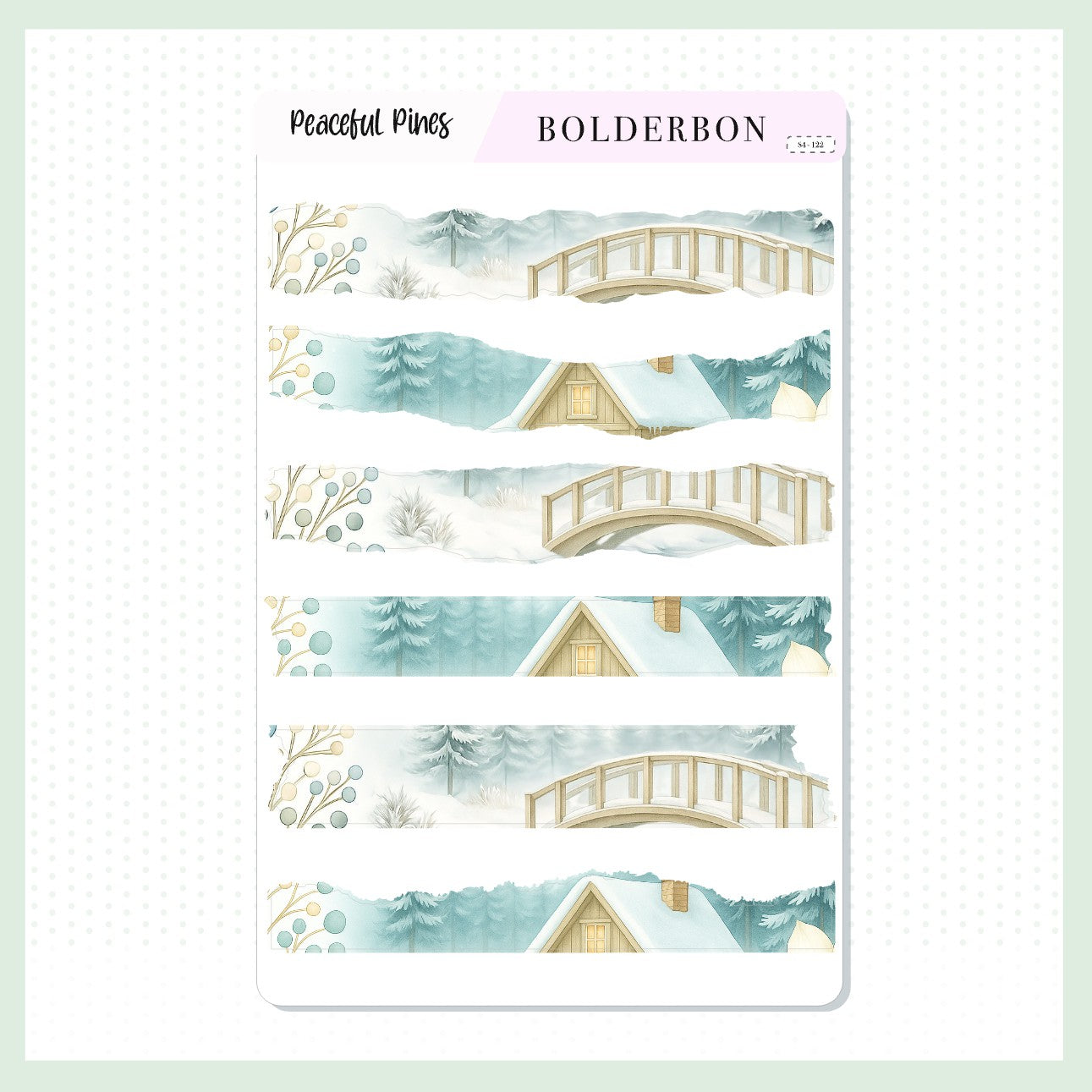 PEACEFUL PINES || Washi Journal Stickers