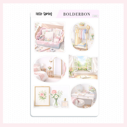 HELLO SPRING || Decorative Scene Journal Stickers