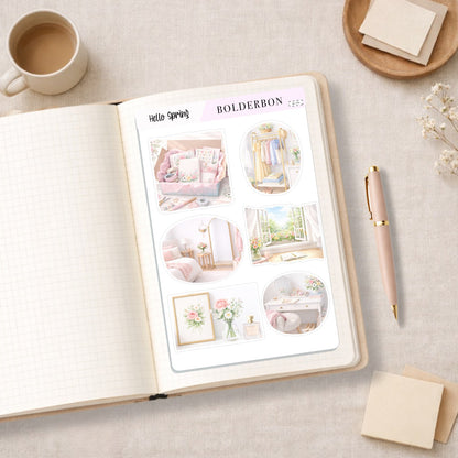 HELLO SPRING || Decorative Scene Journal Stickers