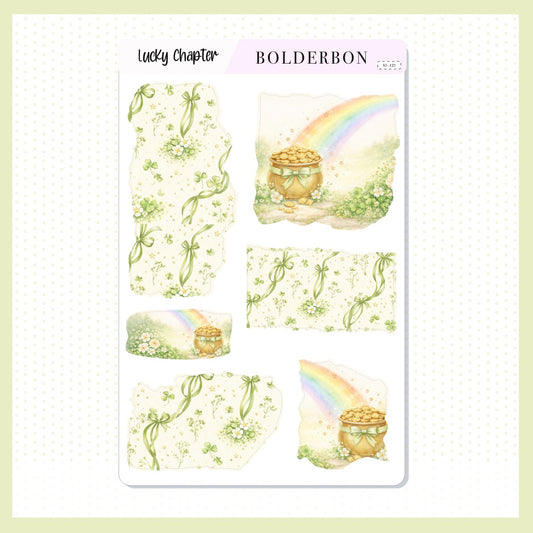 LUCKY CHAPTER || Torn Pieces Journal Stickers
