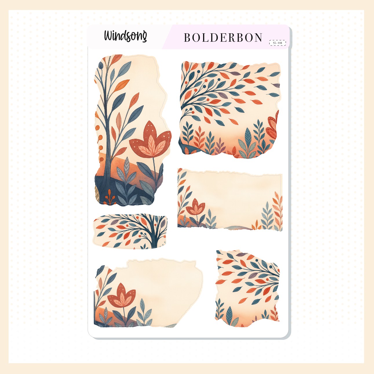 WINDSONG || Torn Pieces Journal Stickers