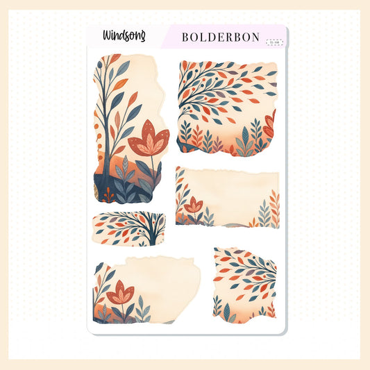 WINDSONG || Torn Pieces Journal Stickers