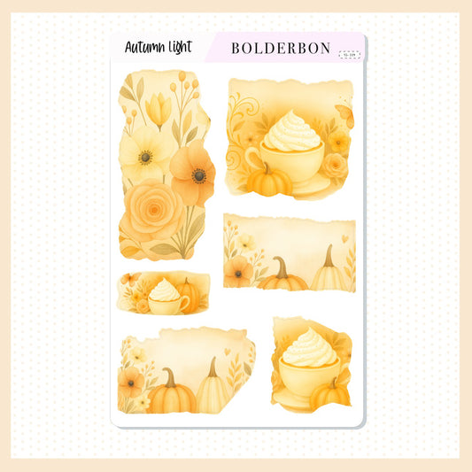 AUTUMN LIGHT || Torn Pieces Journal Stickers