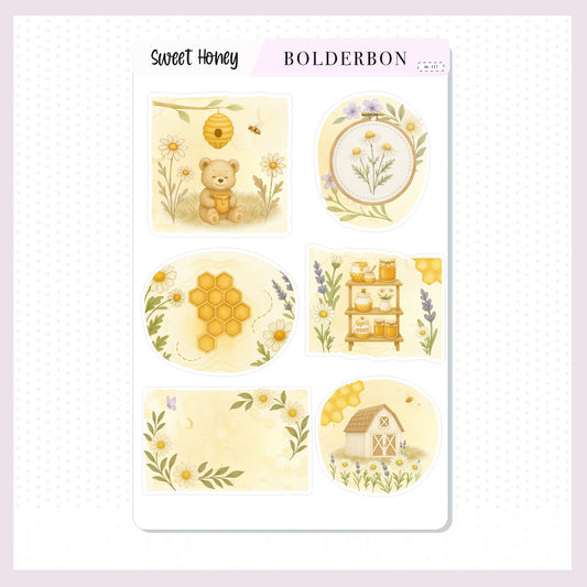 SWEET HONEY || Decorative Scene Journal Stickers