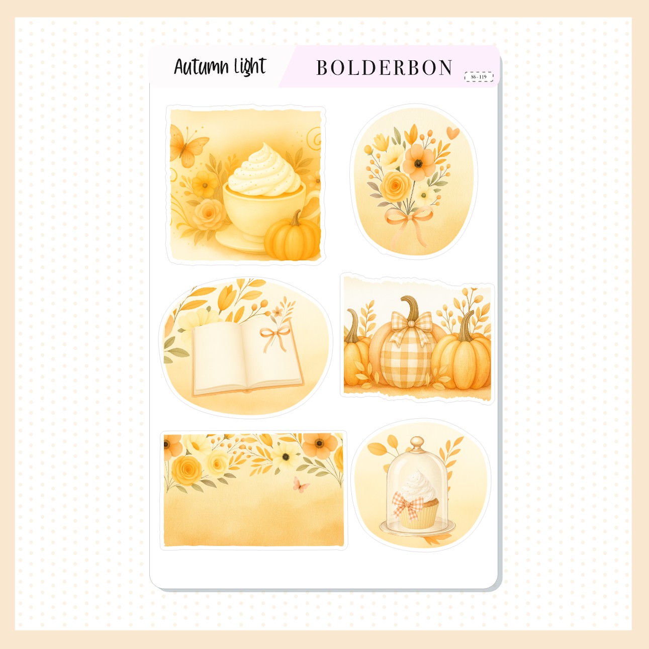 AUTUMN LIGHT || Decorative Scene Journal Stickers