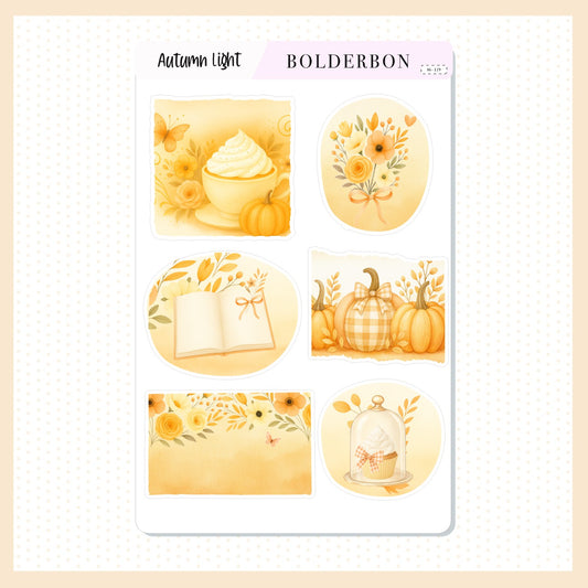 AUTUMN LIGHT || Decorative Scene Journal Stickers