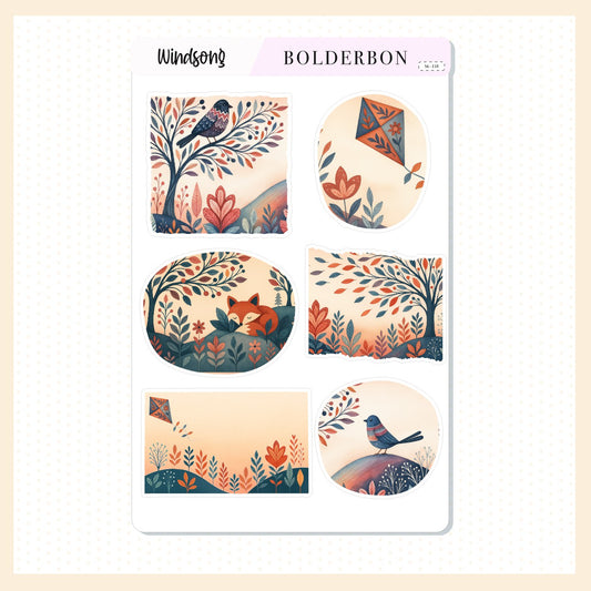 WINDSONG || Decorative Scene Journal Stickers