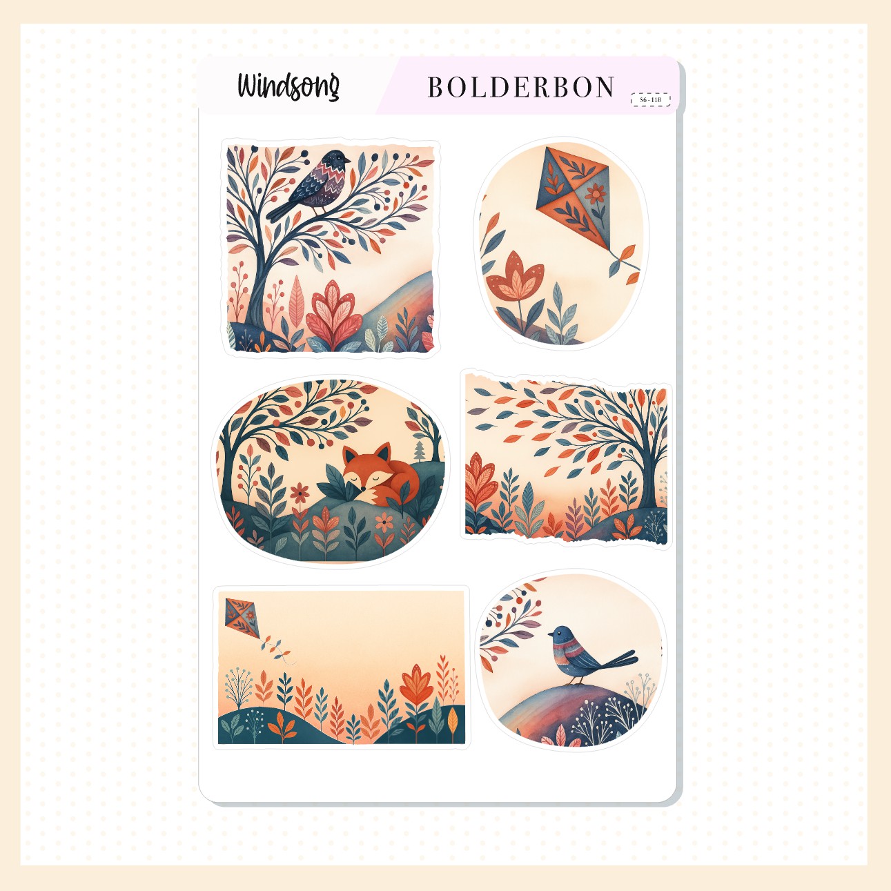 WINDSONG || Decorative Scene Journal Stickers