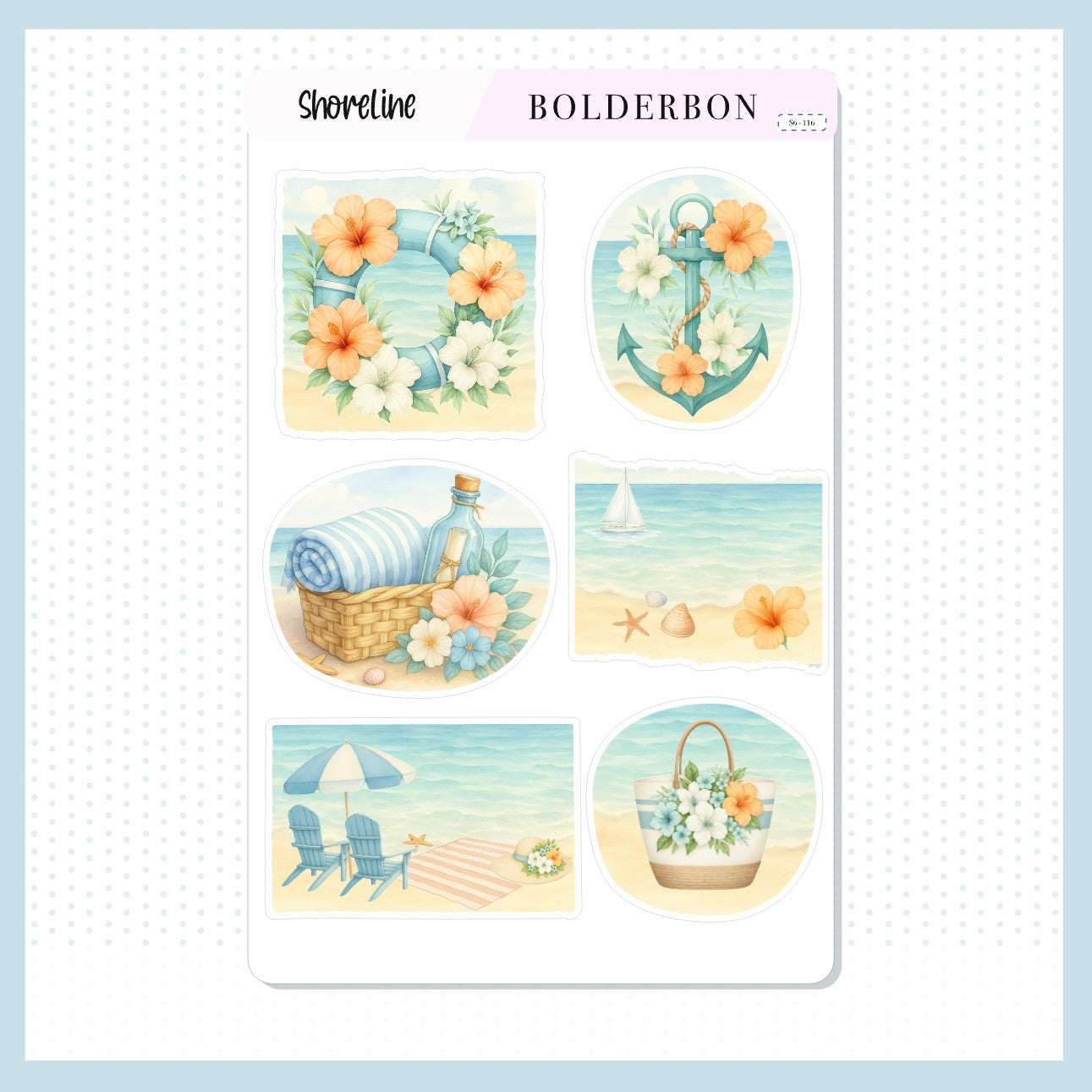 SHORELINE || Decorative Scene Journal Stickers
