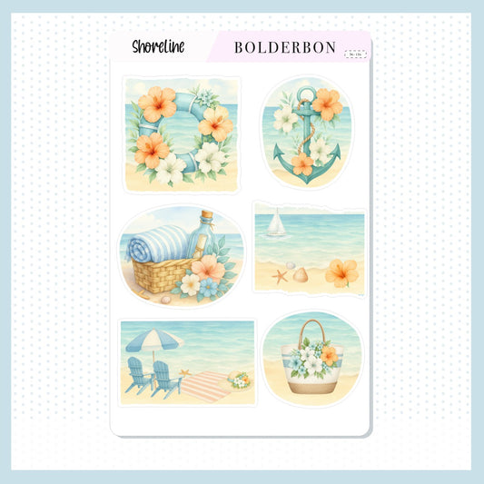 SHORELINE || Decorative Scene Journal Stickers