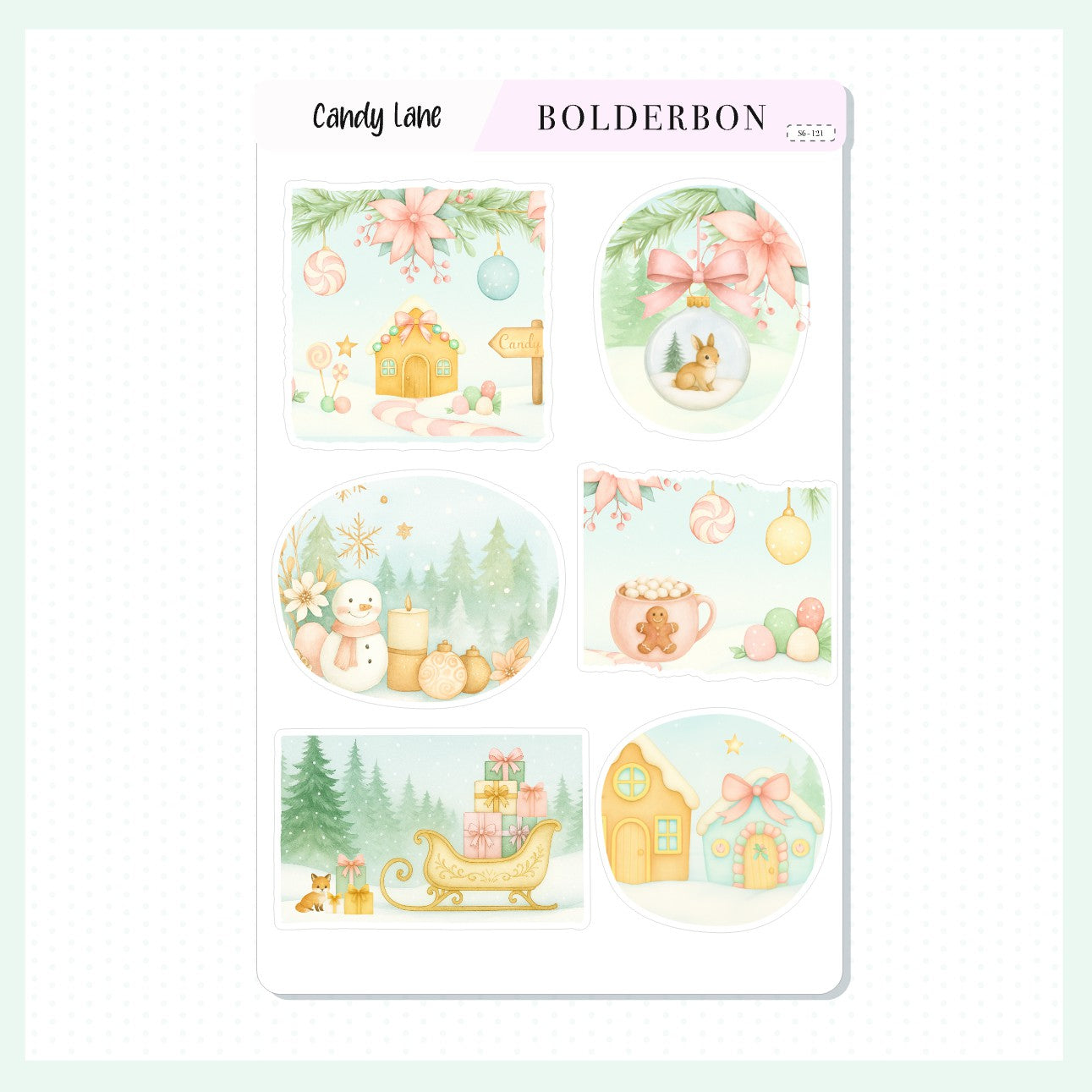 CANDY LANE || Decorative Scene Journal Stickers