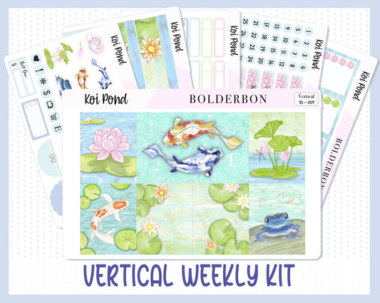 KOI POND || 7x9 Vertical Planner Sticker Kit