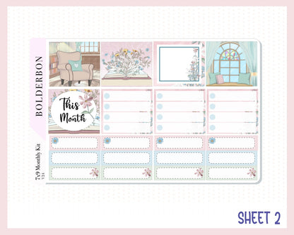 MARCH 7x9 Monthly Sticker Kit || Book, Bookish Stickers