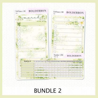 MARCH 7x9 Notes Kit || Planner Sticker Kit for Erin Condren Planners, Lucky Chapter
