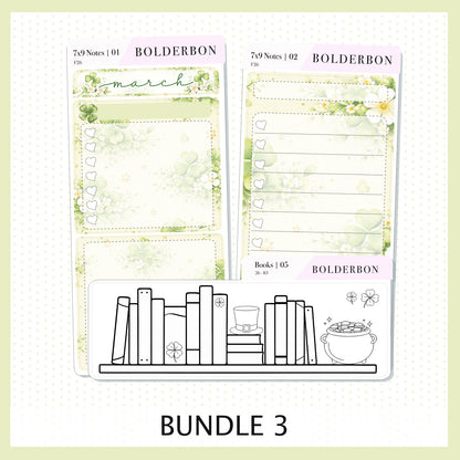 MARCH 7x9 Notes Kit || Planner Sticker Kit for Erin Condren Planners, Lucky Chapter