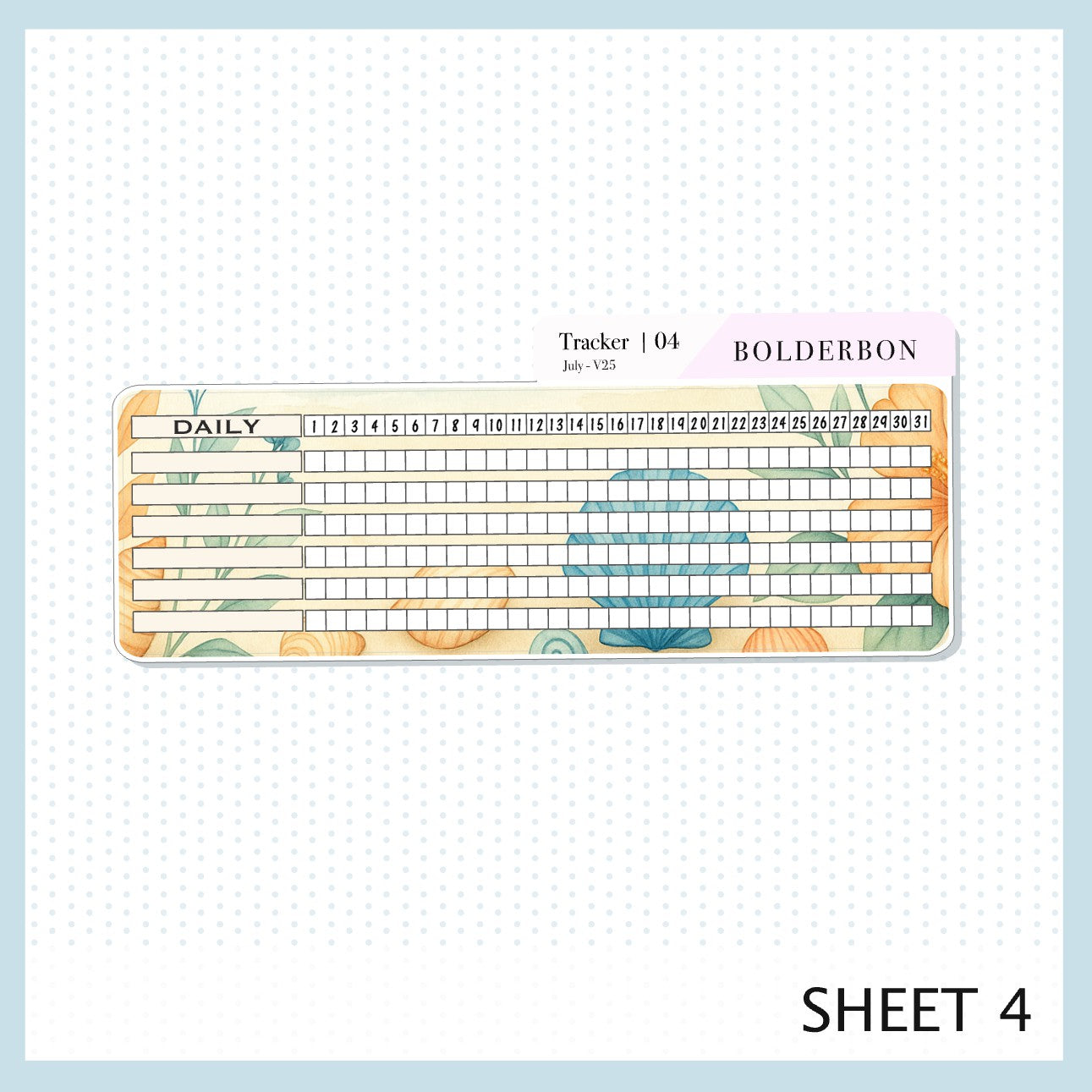 NEW JULY 7x9 Notes Kit ||  2025/2026 Planner Sticker Kit for Erin Condren Planners, Shoreline
