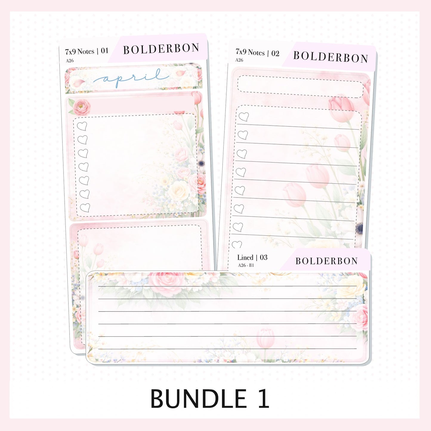 APRIL 7x9 Notes Kit || Hello Spring Planner Sticker Kit for Erin Condren Planners
