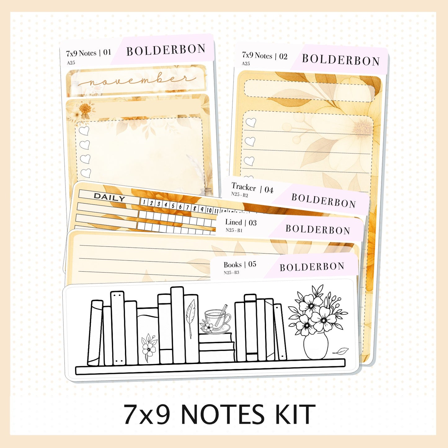 NOVEMBER 7x9 Notes Kit || 2025/2026 Planner Sticker Kit for Erin Condren Planners, Fall View Theme